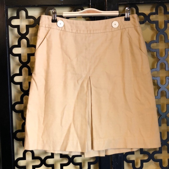 LILLY PULITZER TAN A-LINE 100% COTTON  SKIRT SIZE 8‎ - Picture 1 of 6